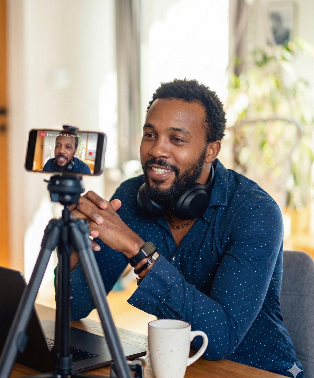 Creator livestreaming to their audience